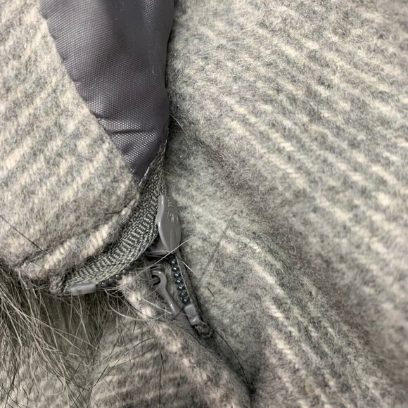 Kensie Winter Coat Medium Faux Fur Removable Hood Gray NWT - Picture 7 of 12